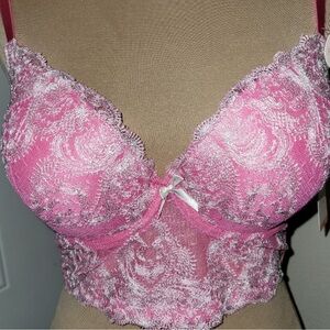 Hush brand pink lace Push-Up bra - Size 36B